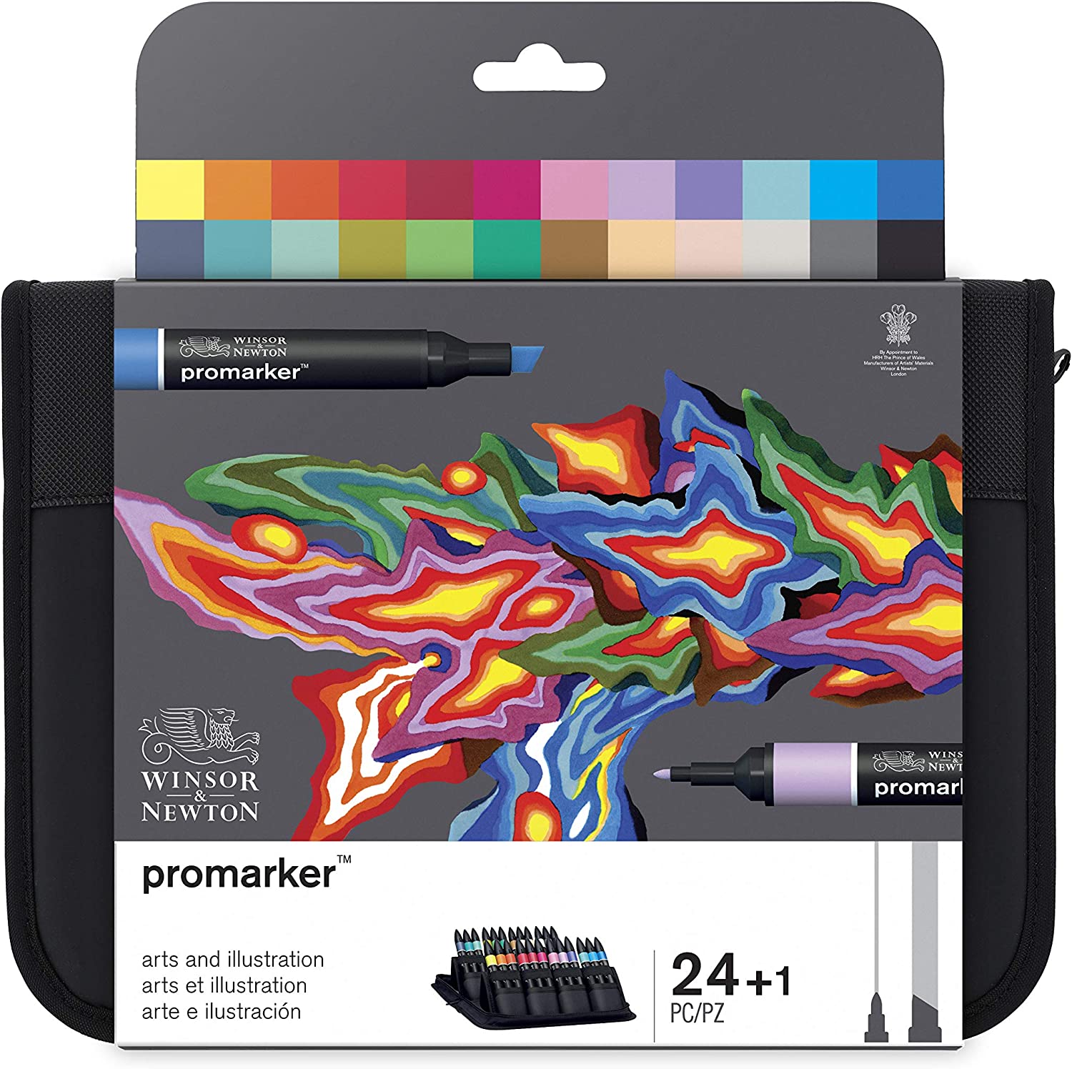 Set promaker: pennarelli 25 pz, 2 matite grafite, album tecniche miste 29,7x42 30 fogli