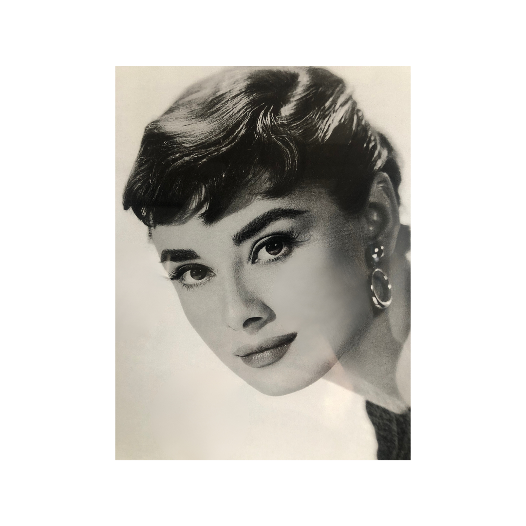 Stampa su carta di Audrey Hepburn - 40x40 + Cornice