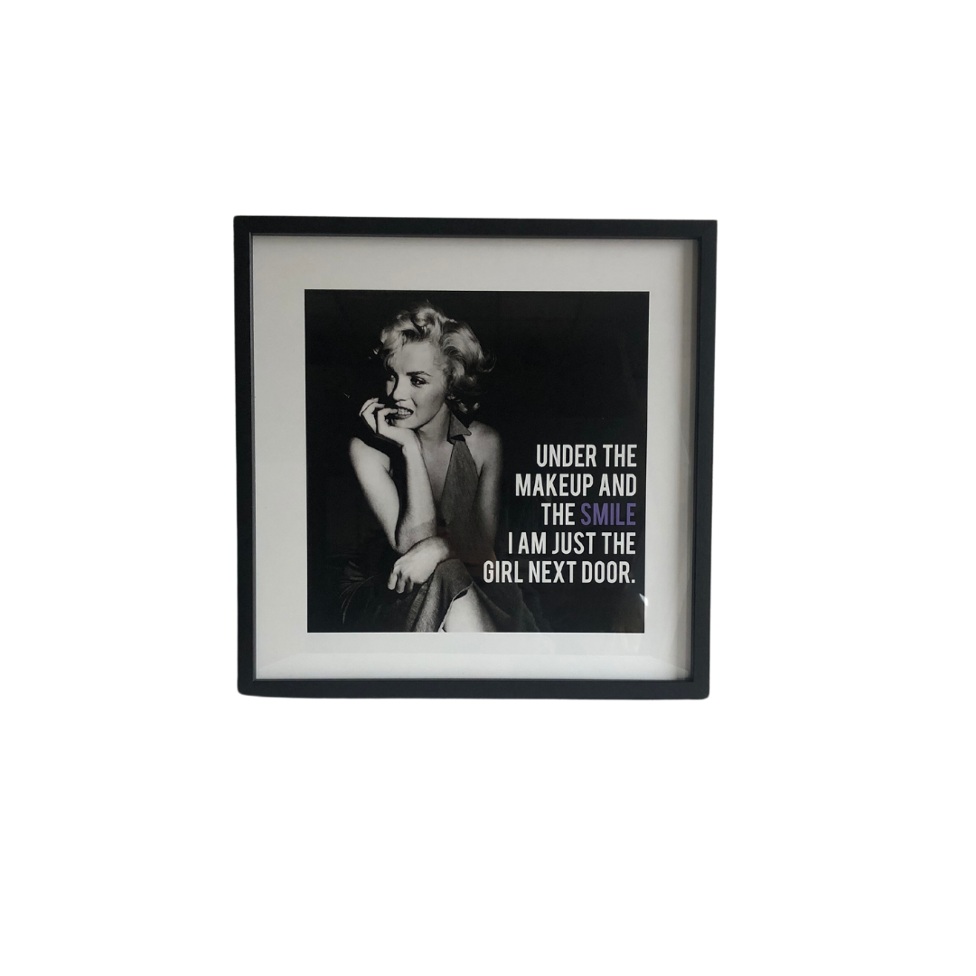 Stampa su carta di Marilyn Monroe - I am just the girl next door - 40x40 + Cornice