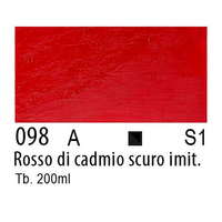 color rosso di cadmio scuro 098